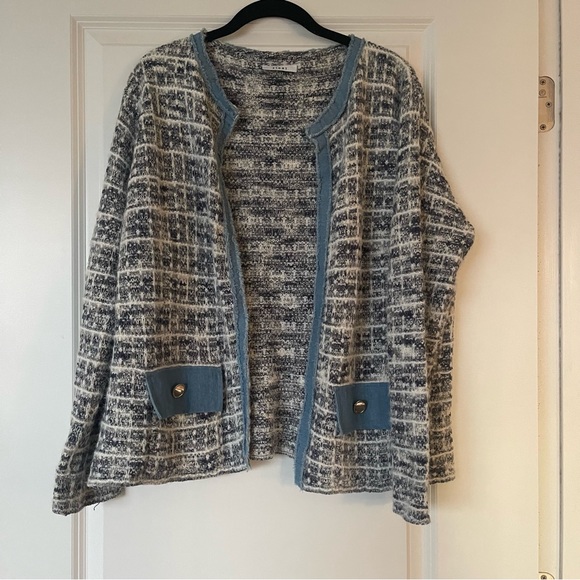 SIONI Faux tweed jacket-cardigan size L - Picture 1 of 7